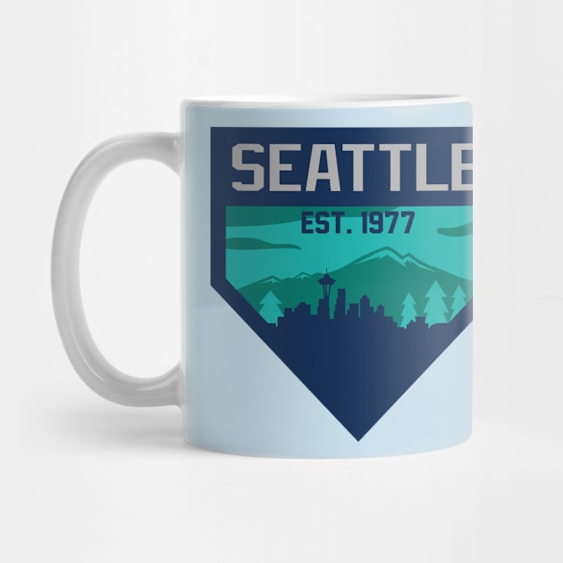 Seattle Home Plate Skyline by CasualGraphic